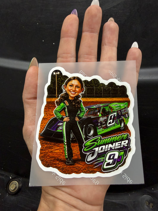 Small cartoon 9J stickers