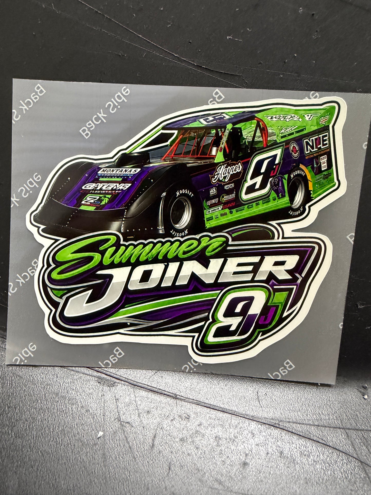 Small 9J car sticker