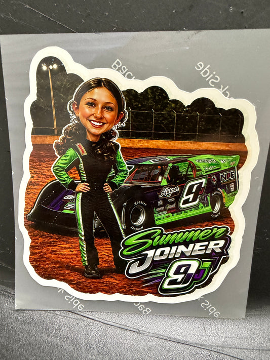 Small cartoon 9J stickers