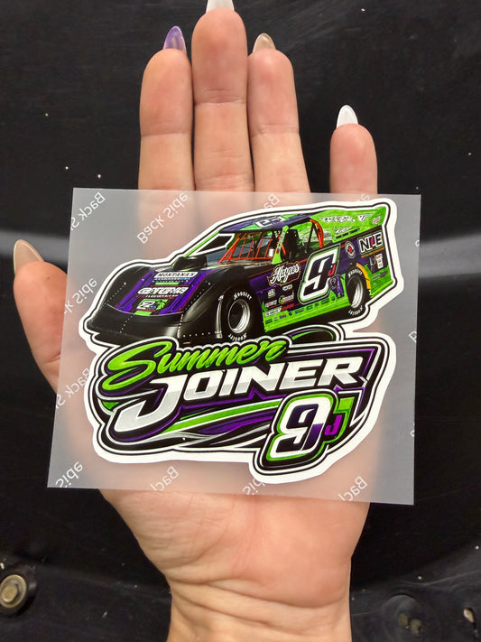 Small 9J car sticker